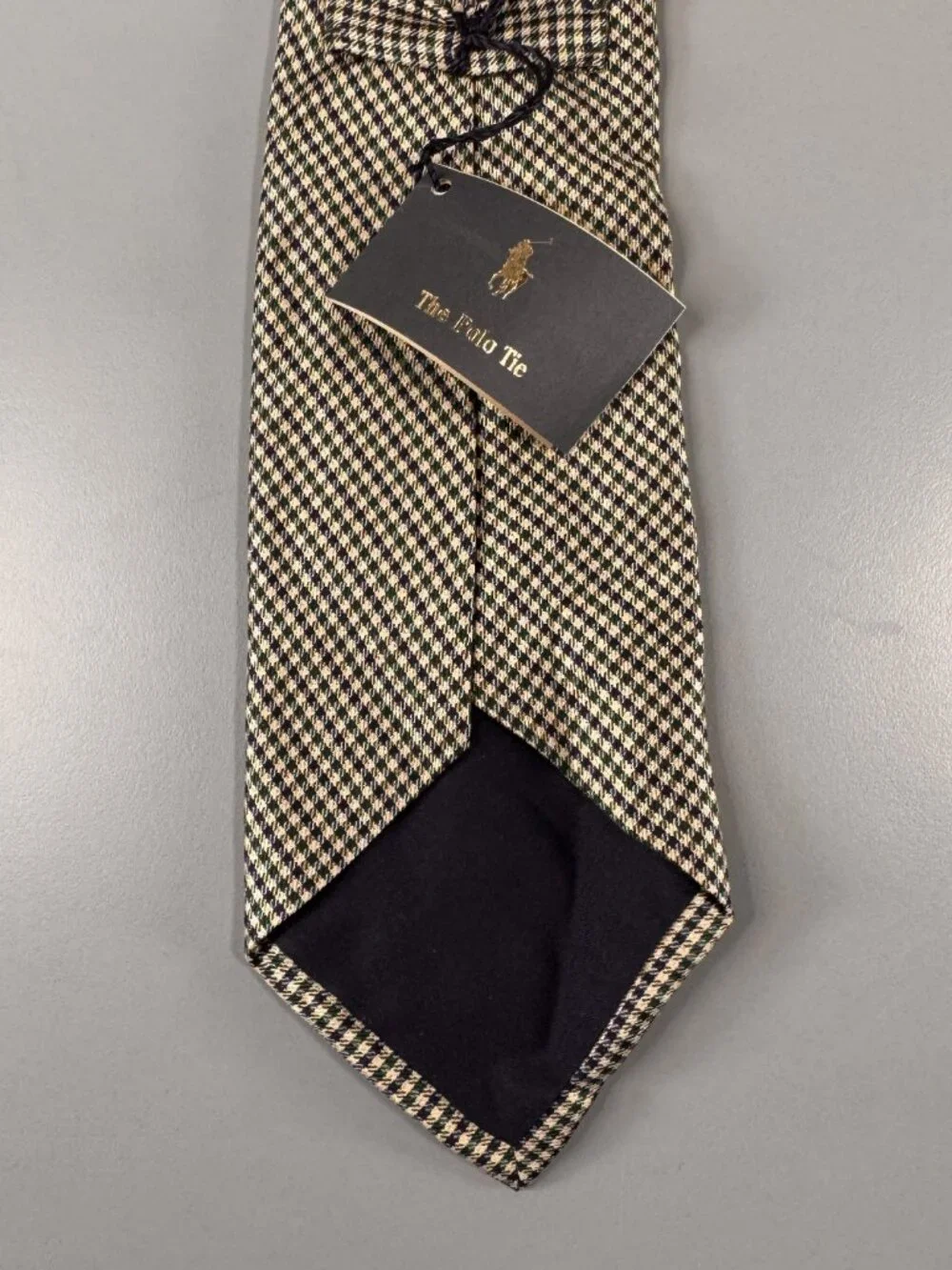 NWT Polo Ralph Lauren Blue Label Green Blue Shepherd Plaid Italy Silk Neck Tie